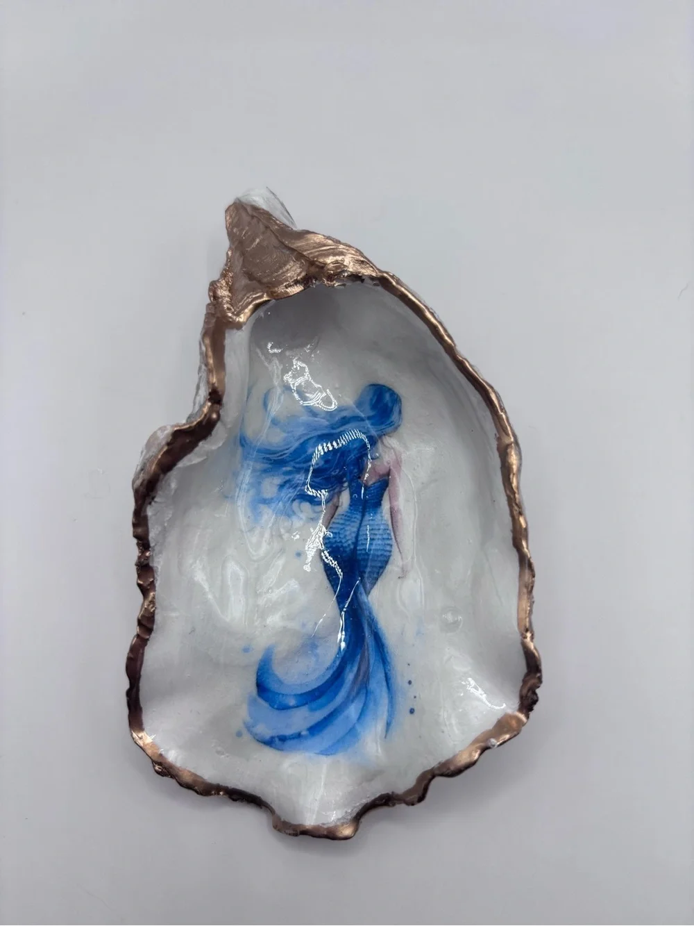 Mermaid Decorative Trinket Dish - Blue